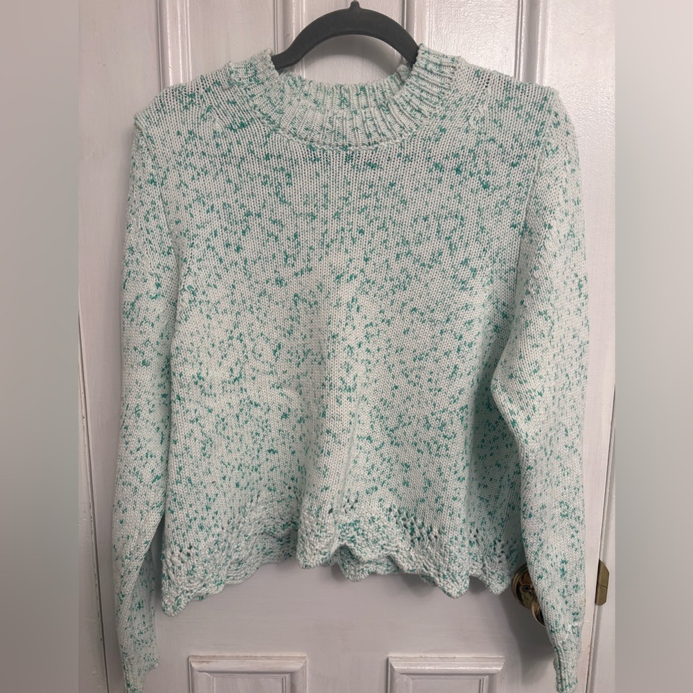 French Connection Speckled Green Sweater